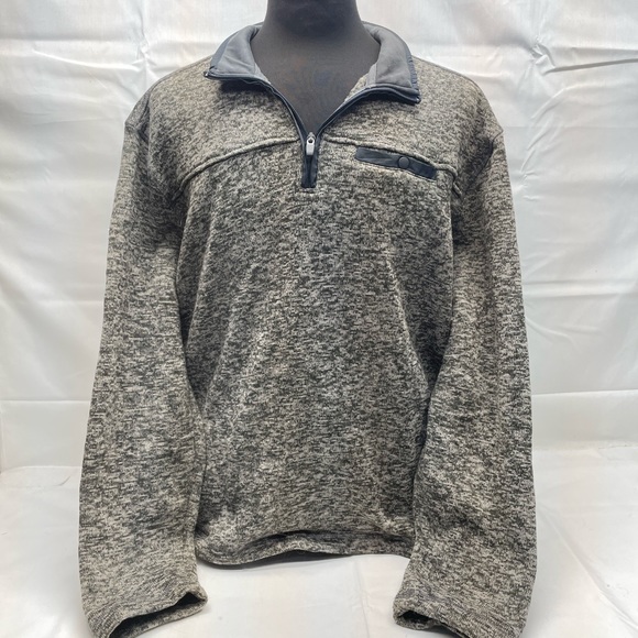 Men’s Eddie Bauer Qaurter Zip Sweater Size 2XL Grey - Picture 1 of 4